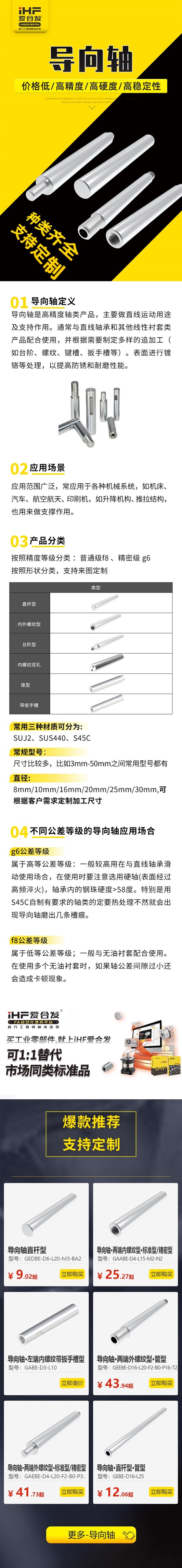 帶你了解不同公差等級(jí)的導(dǎo)向軸應(yīng)用場合！